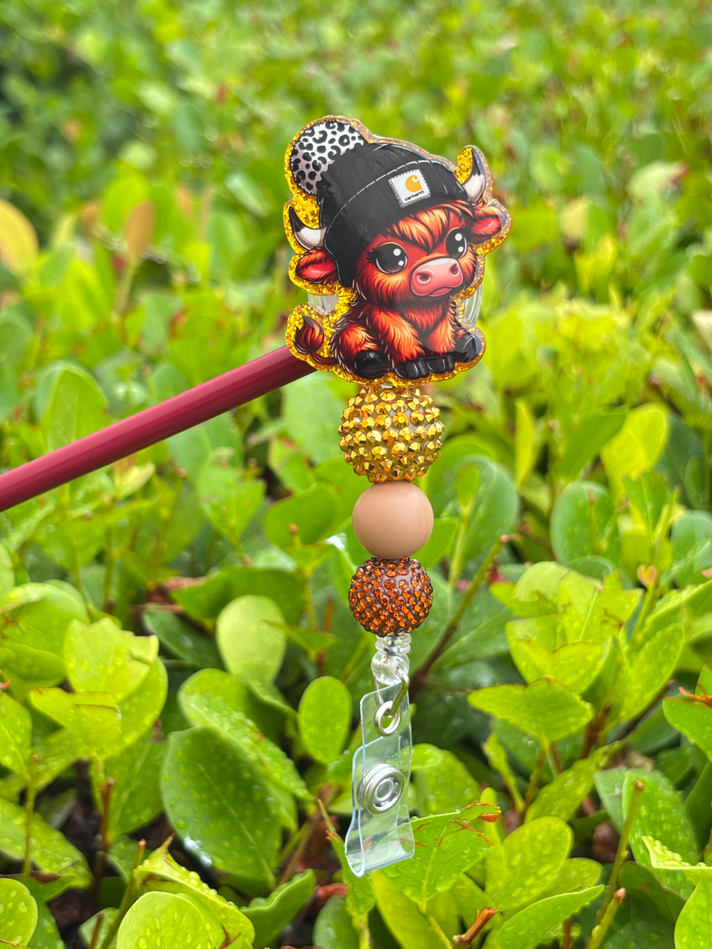 Beaded Badge Reel live claim