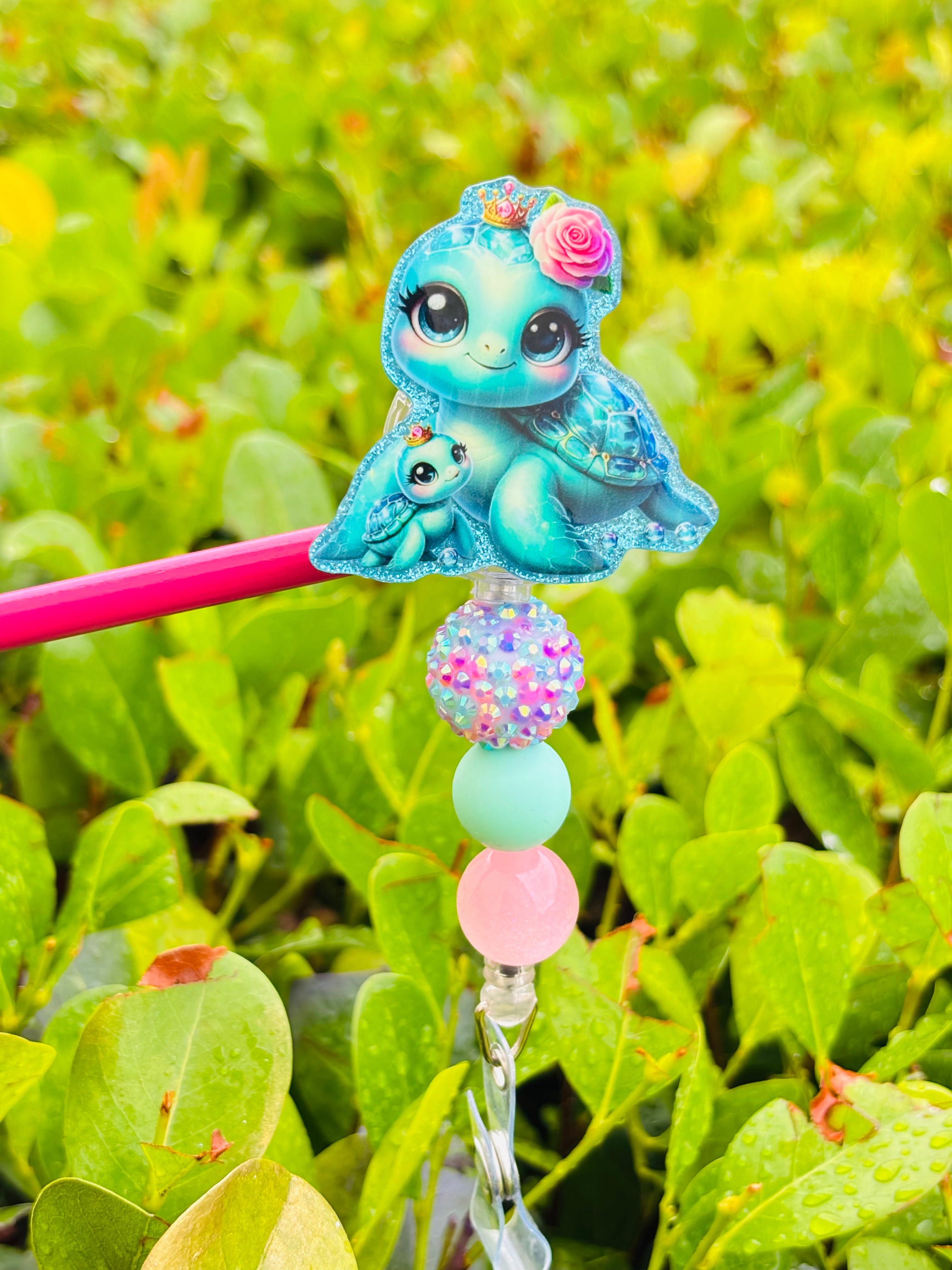 Beaded Badge Reel live claim